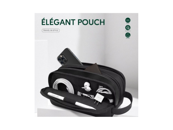 Green Lion Elegant Pouch - Black | Stylish & Compact for Everyday Use Green Lion Elegant Pouch - Black | Stylish & Compact for Everyday Use